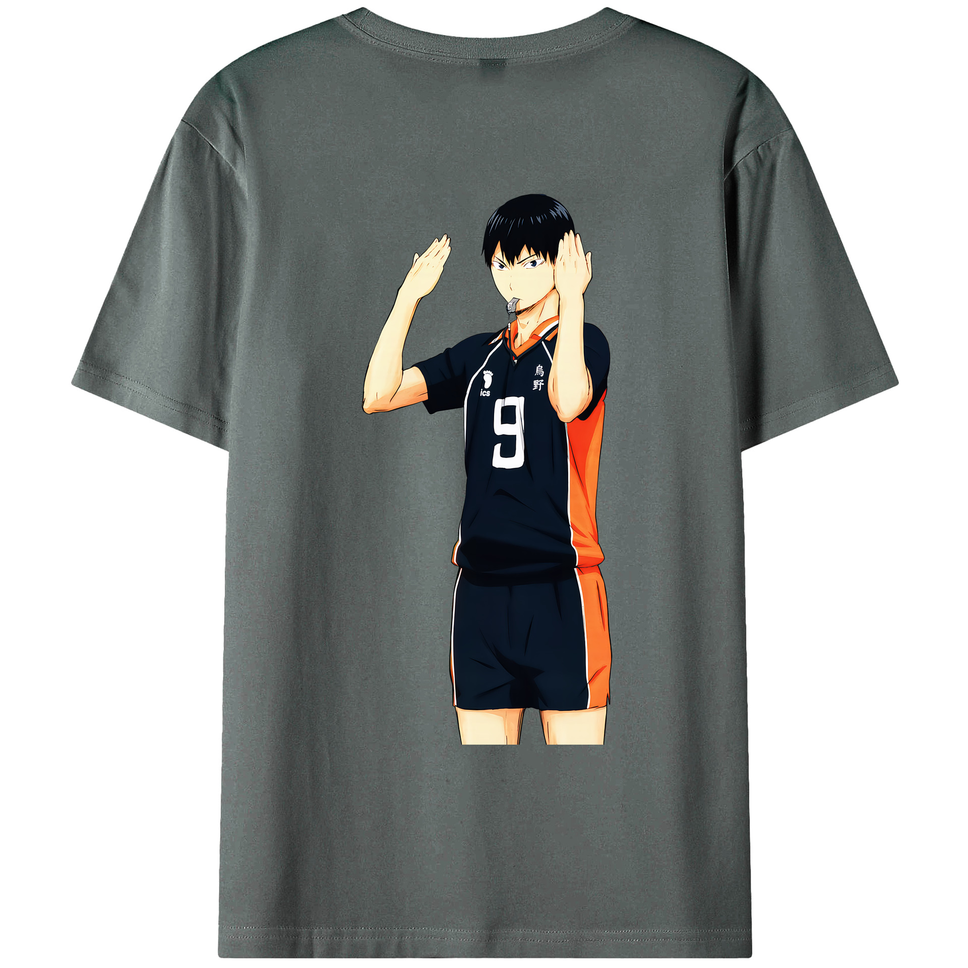 （画像用） ハイキュー!! Haikyu!! 綿100％ メンズ半袖Tシャツ（バックプリント） 通気性